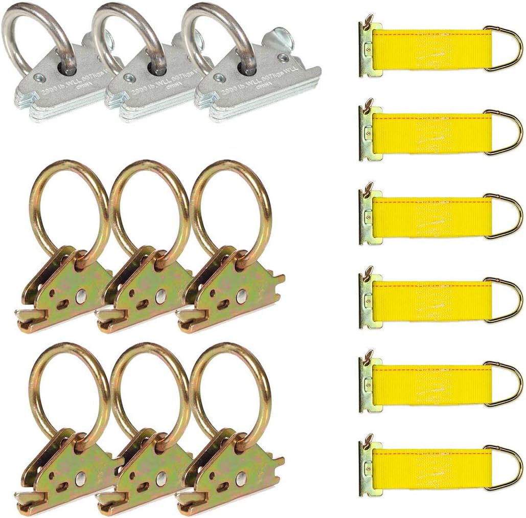 E Track Tie-Down Kit 15 Pieces with O-Rings & Rope Tie-Offs N9110