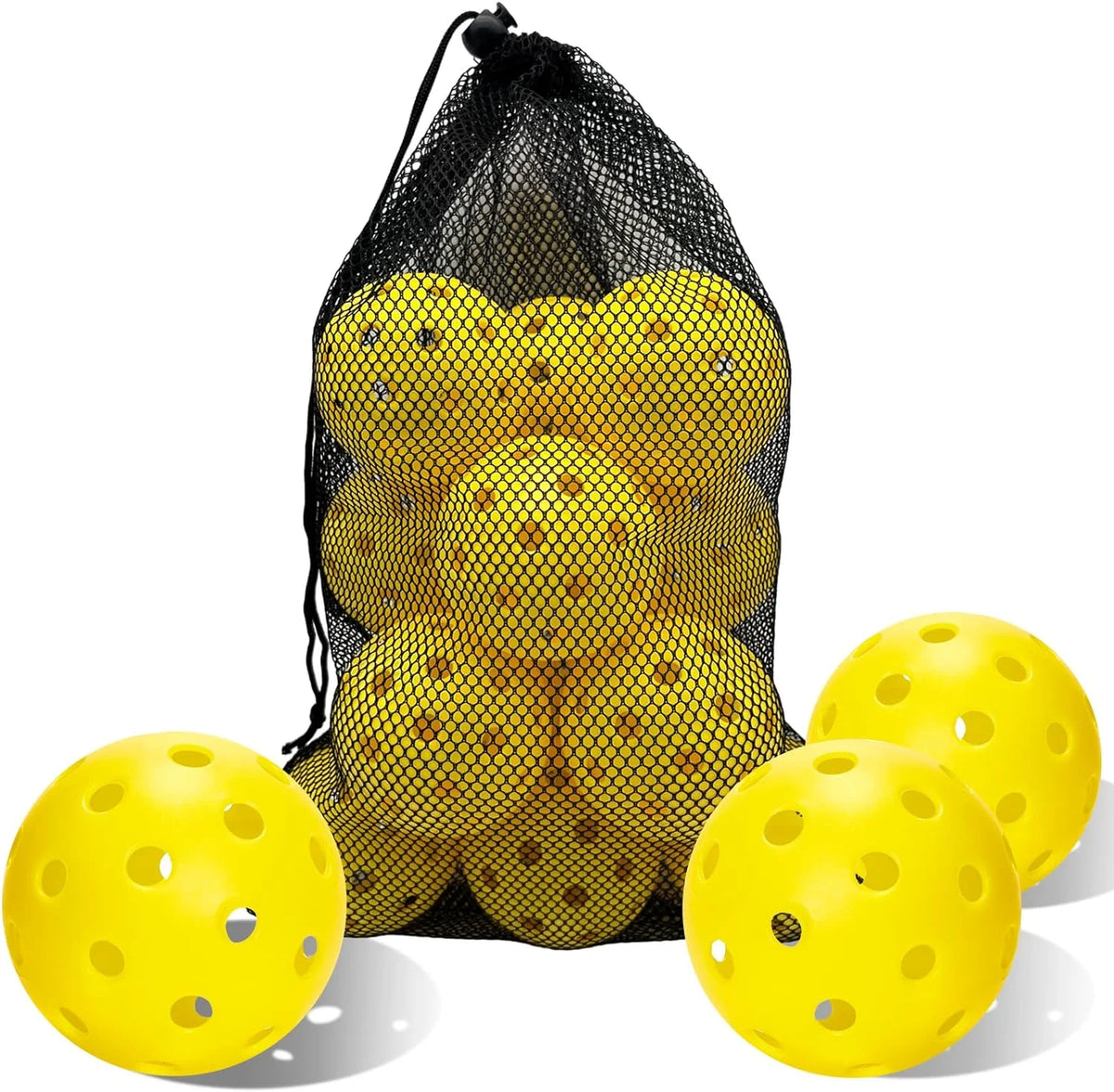 12 Pack 40 Holes Outdoor Pickleball Balls with Bag C55851