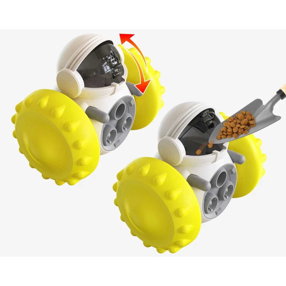 Robot Shaped Treat Dispenser Push Toy A12678