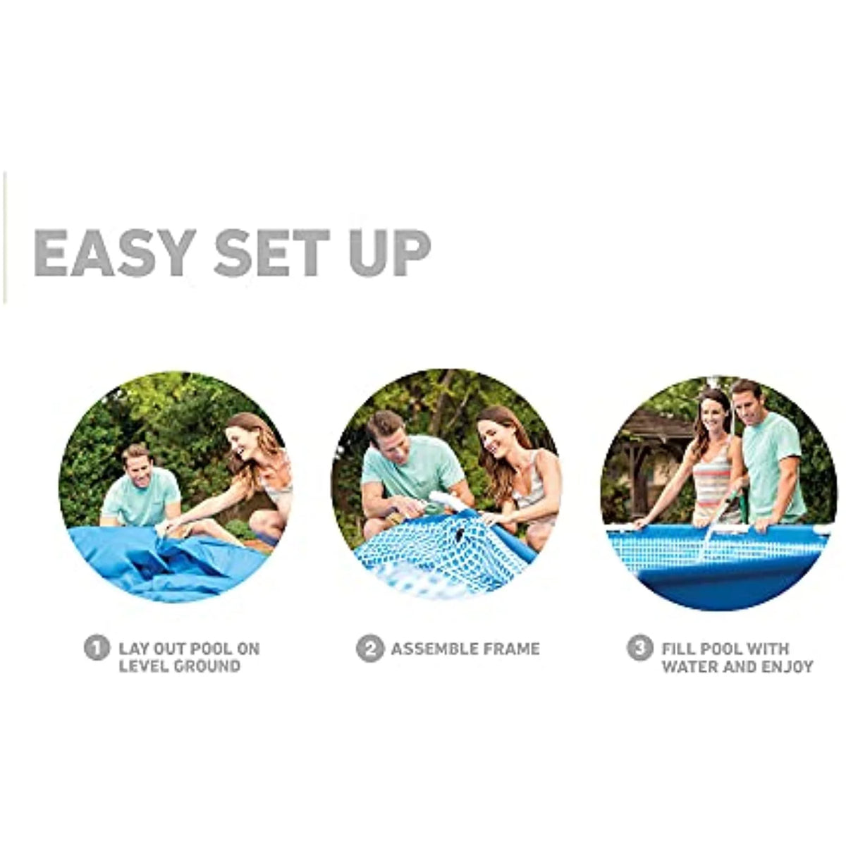 12 Ft x 30 Inches Metal Frame Above Ground Swimming Pool with Filter & Cover Y148418