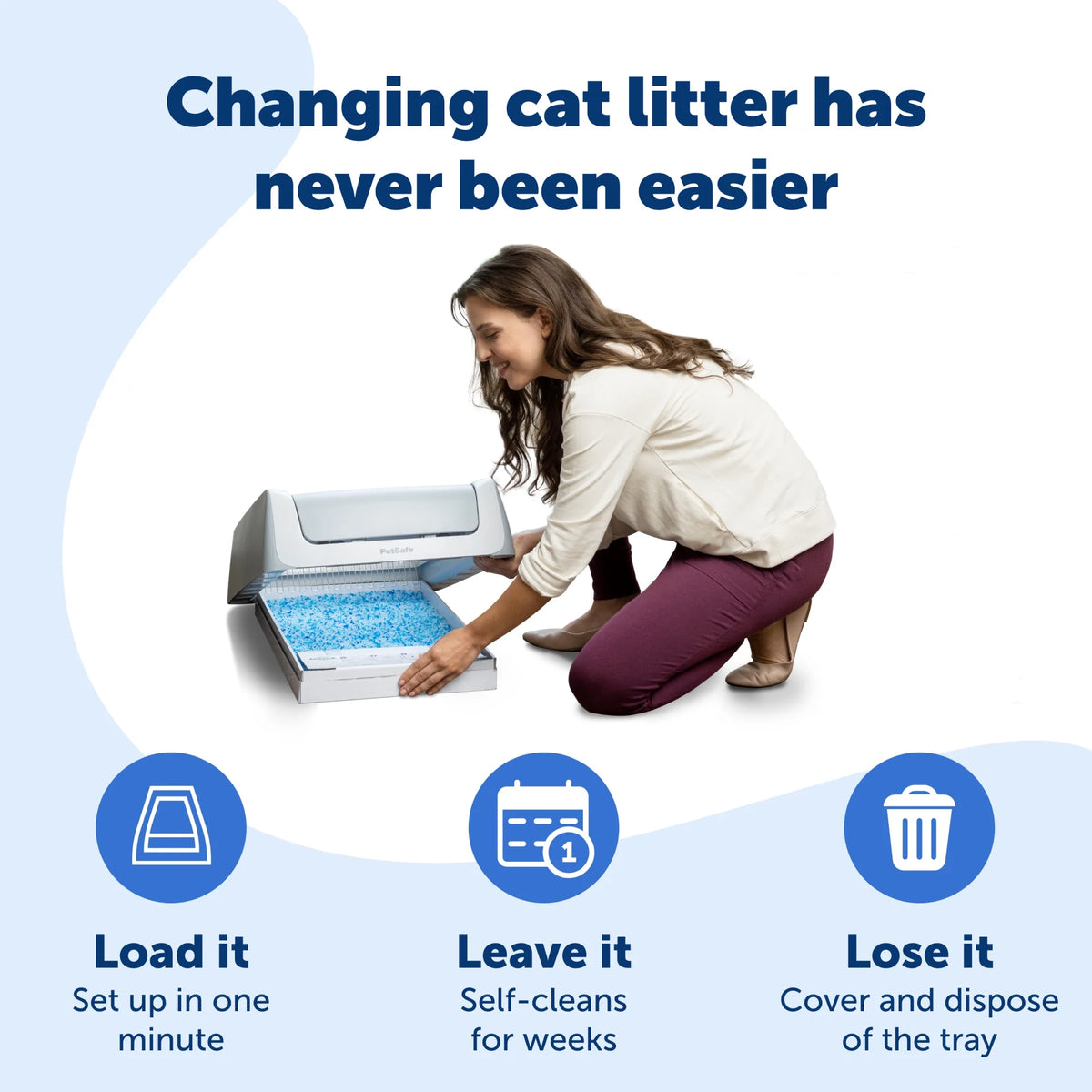 Disposable Cat Litter Tray, Fresh Scent, Silica Crystals, 1-Pack U554901