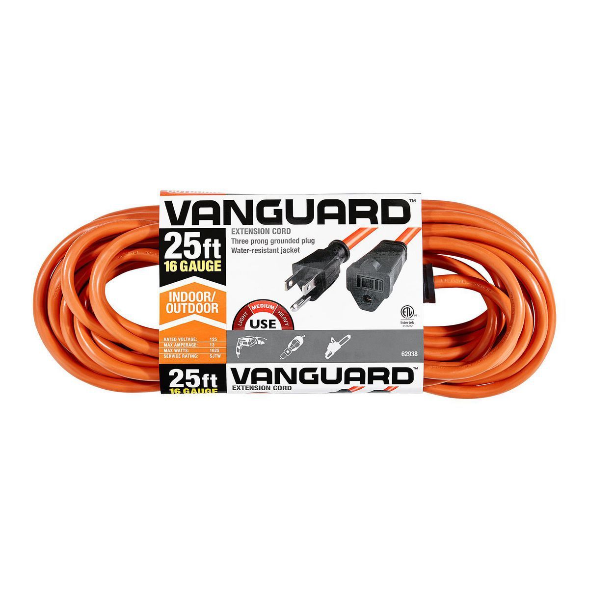 25 ft. 16/3 Gauge Indoor/Outdoor Extension Cord, Orange X532