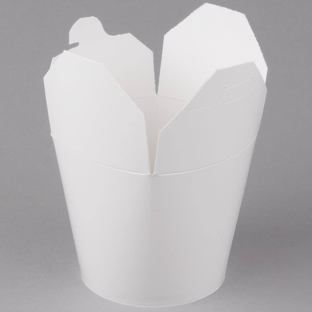 White 26 oz Microwavable Paper Take-Out Container 500/Case N328508