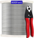 1/8 T316 Stainless Steel Cable with Cutter, 600FT 7 x 7 Strands Wire Rope X950