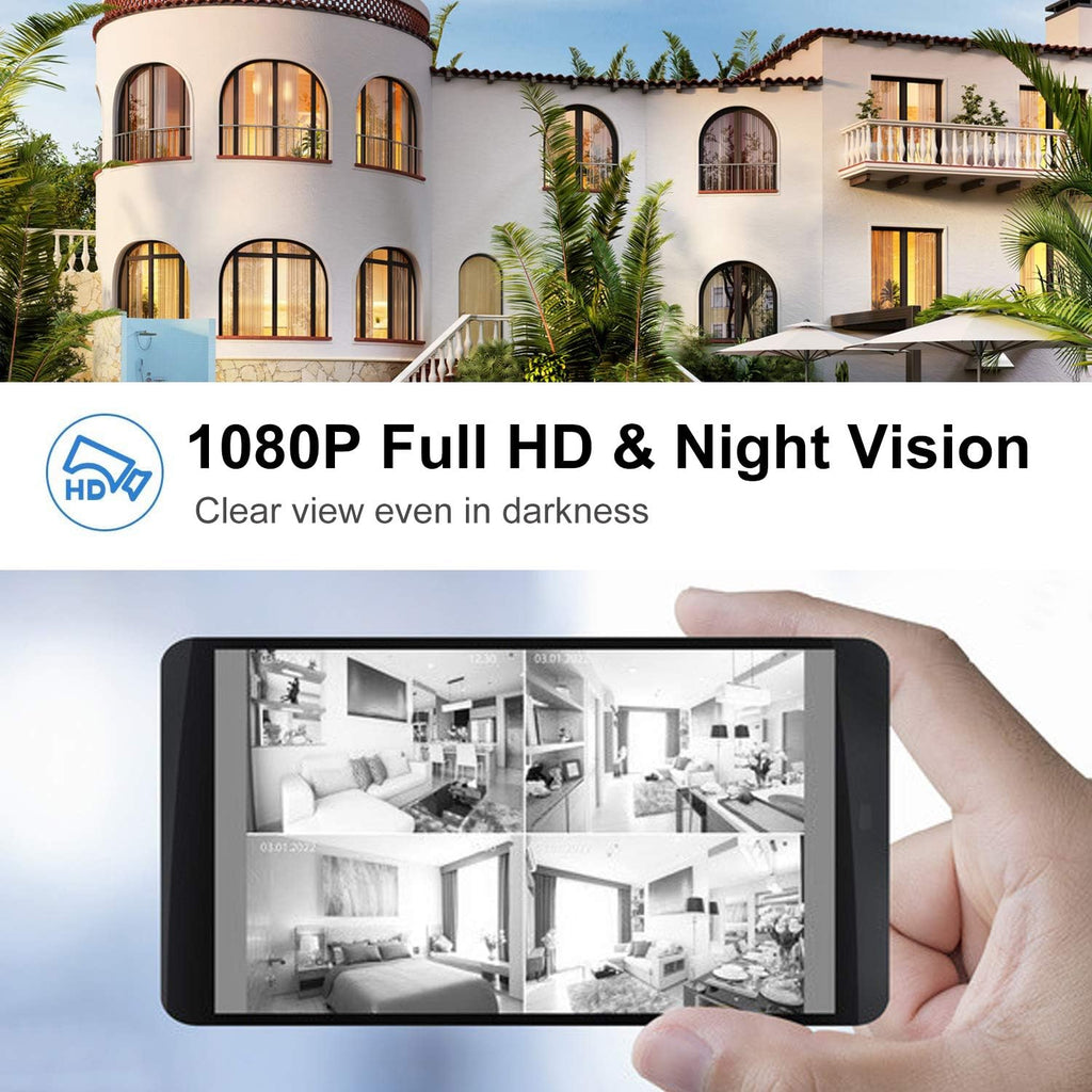 WiFi Video Doorbell Camera 1080P HD Night Vision IP65 Waterproof F645