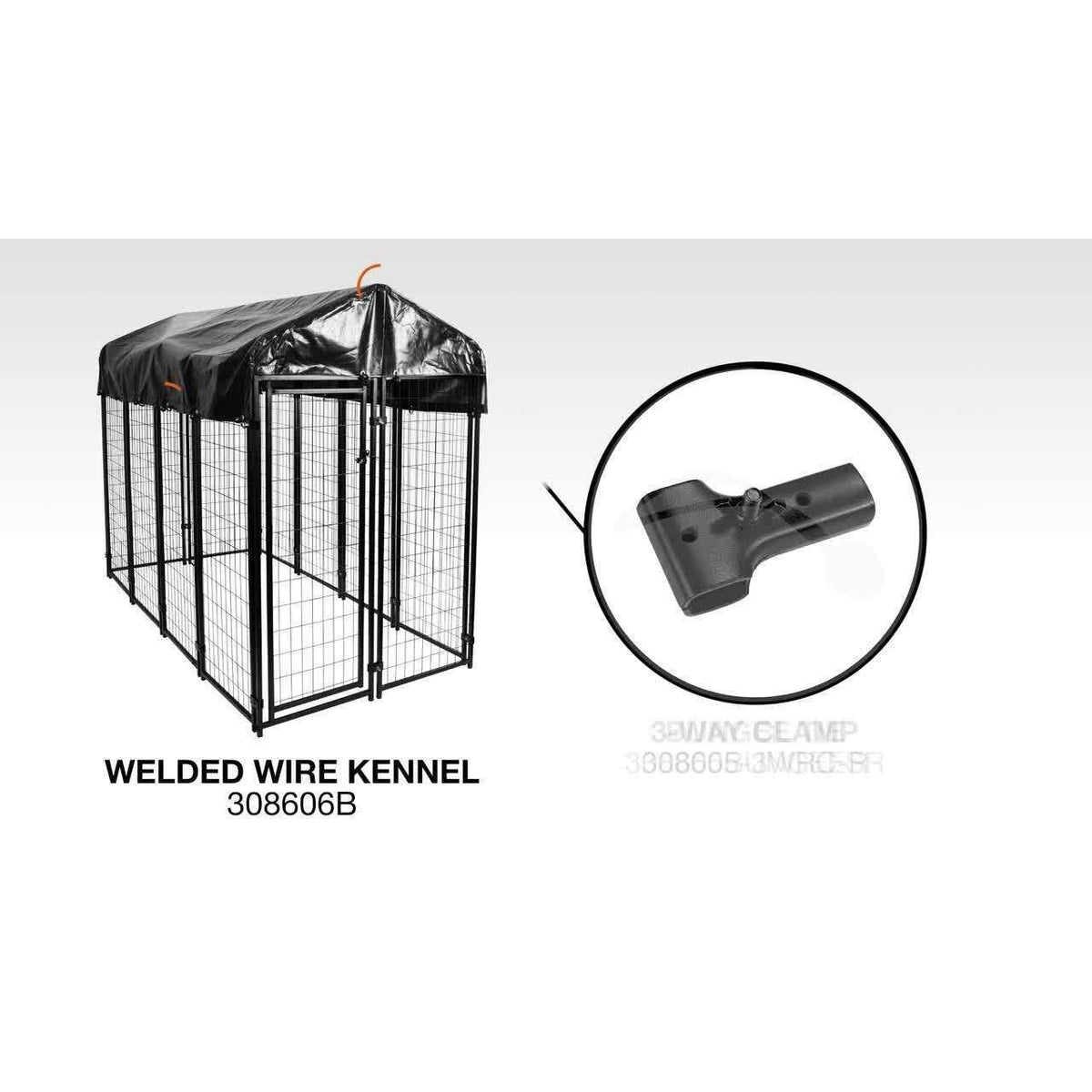 Black Replacement Vinyl Roof for Pet Kennel Q66342