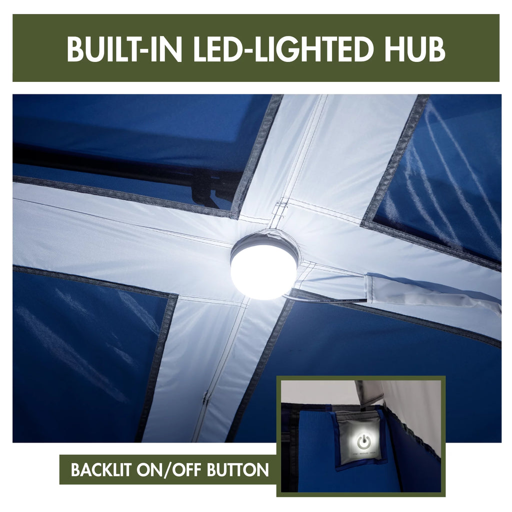 10' x 9' 6-Person Instant Cabin Tent with LED Lighted Hub B20067