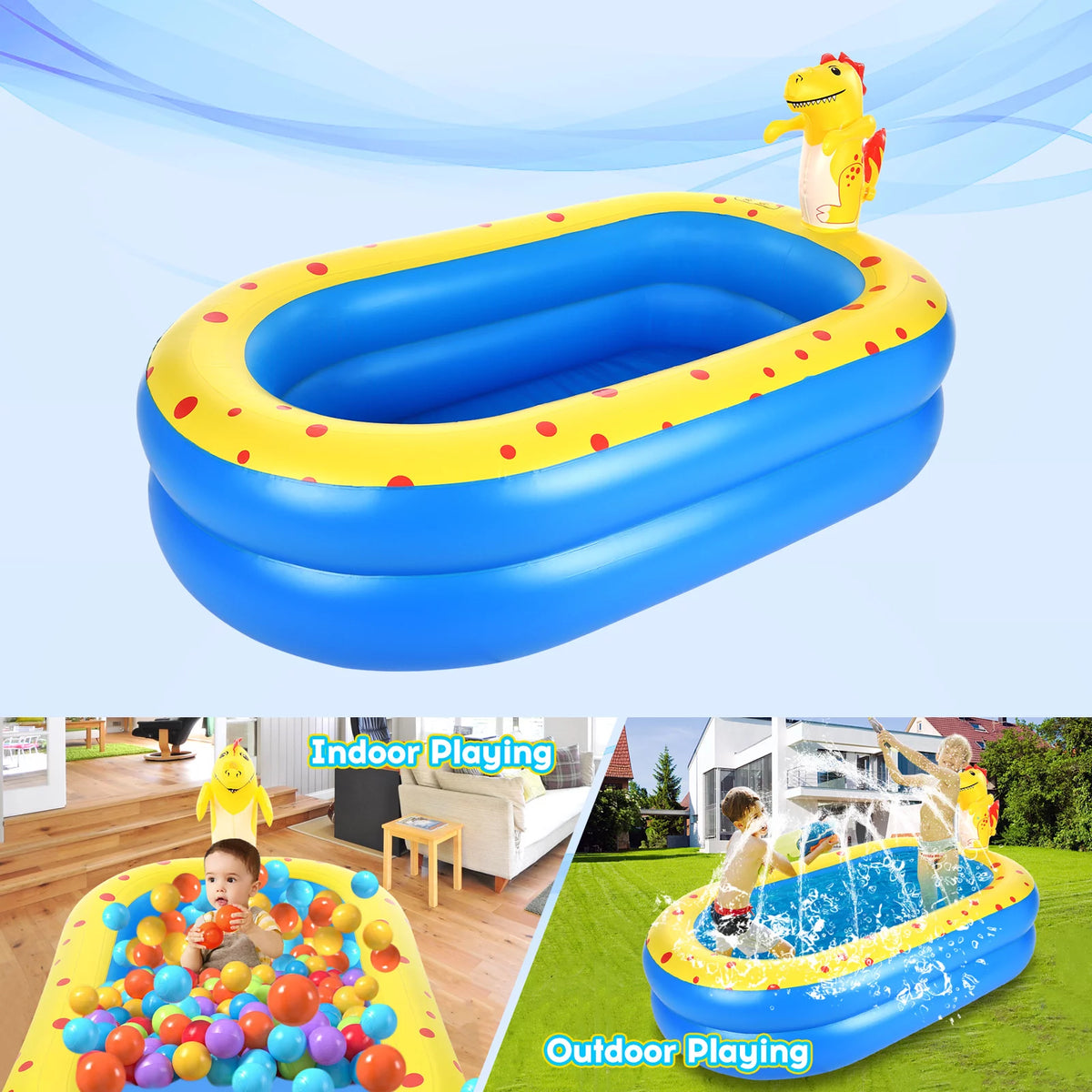 Inflatable Sprinkler Pool 67 * 40in V57162