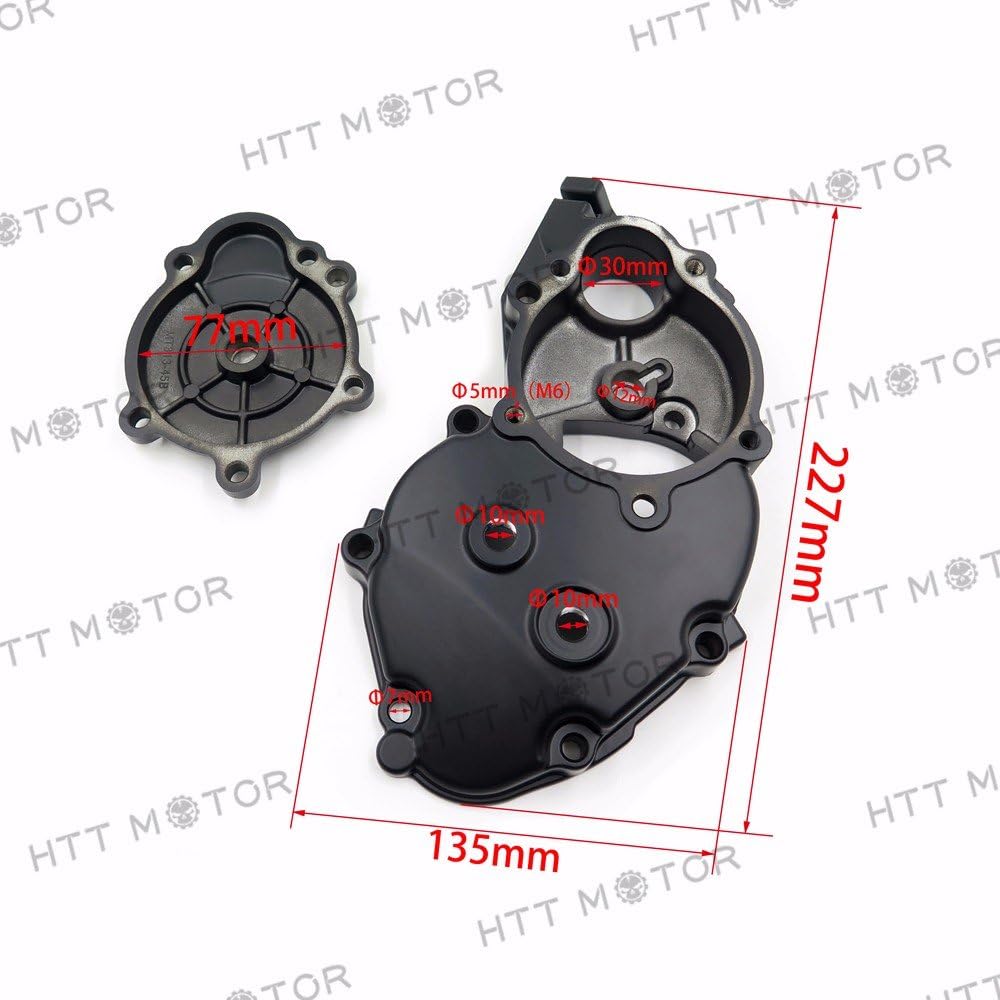 Engine Starter Case Crankcase Cover Black Pack of 2 X1311
