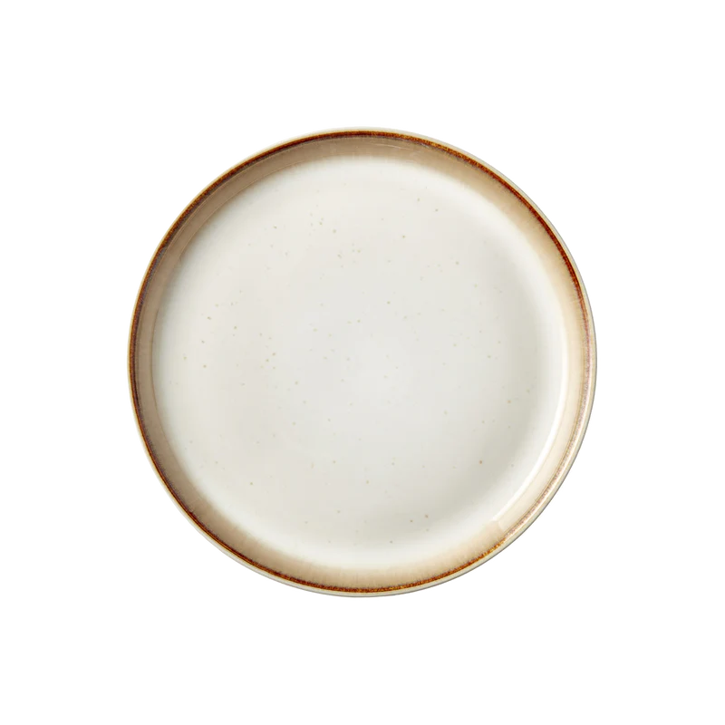 Grey Cream Stoneware Plate W8939