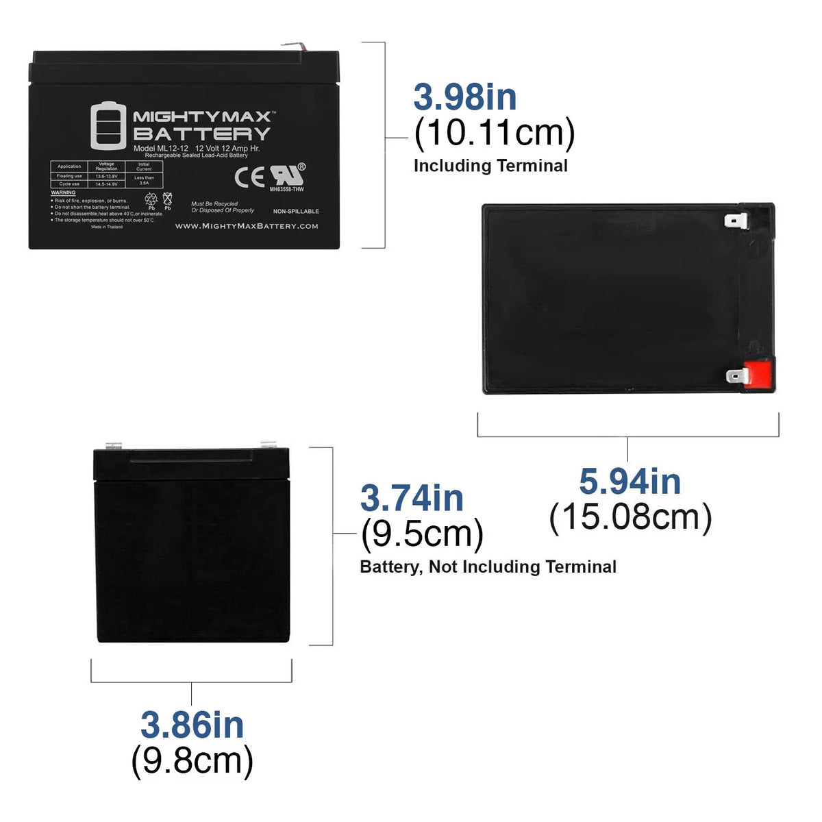12V 12AH Replacement Battery M91853