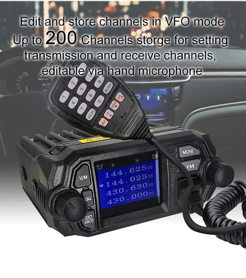 Dual Band Mini Mobile Radio Transceiver 144/430Mhz with Programming Cable O131