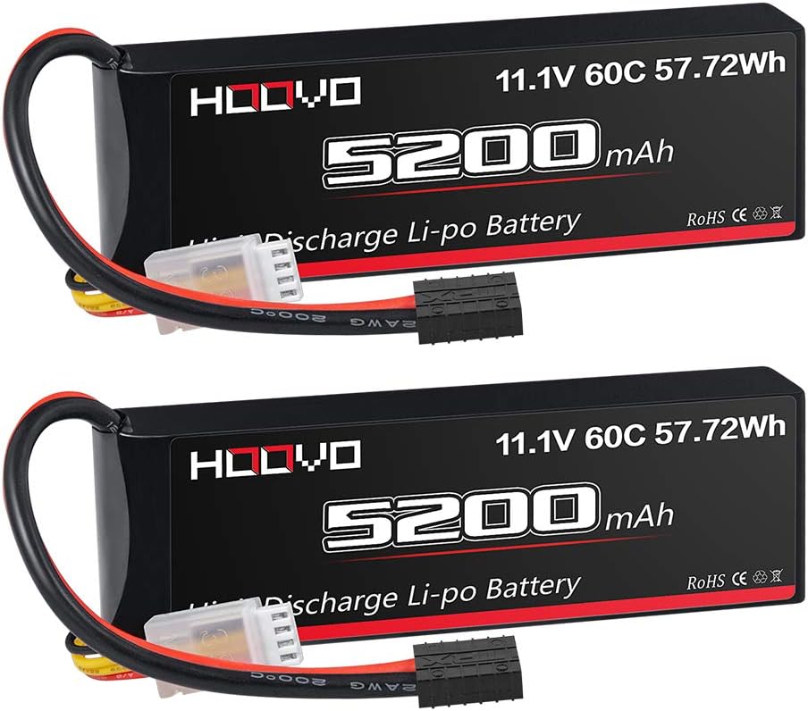 11.1V 3S LiPo Battery 5200mAh 60C 2 Packs I5732