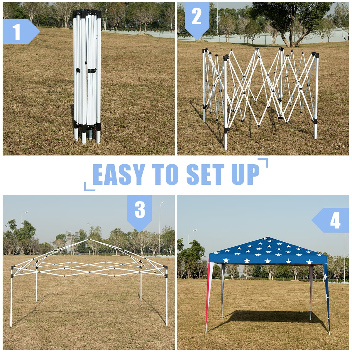 10'x10' Folding Pop Up Tent Gazebo Canopy J290
