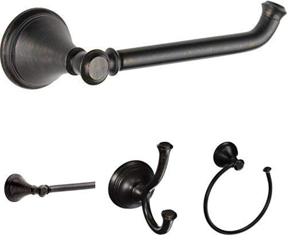 Chrome 4 Piece Bath Hardware Accessory Set L472