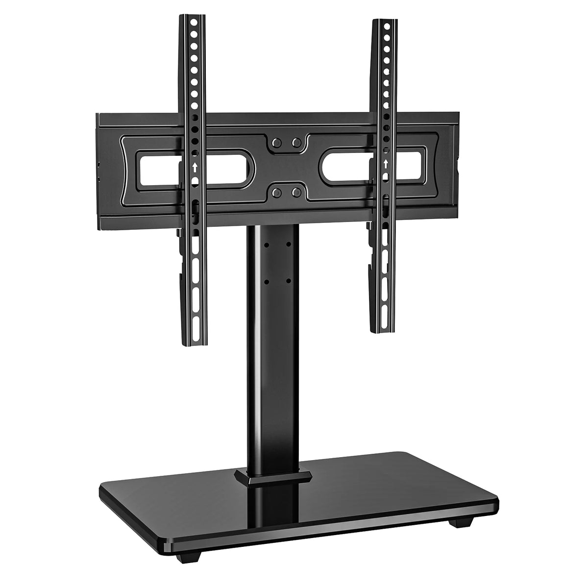 Black Universal Swivel Table Top TV Stand Glass Base for 32-65 inch TVs Z8414