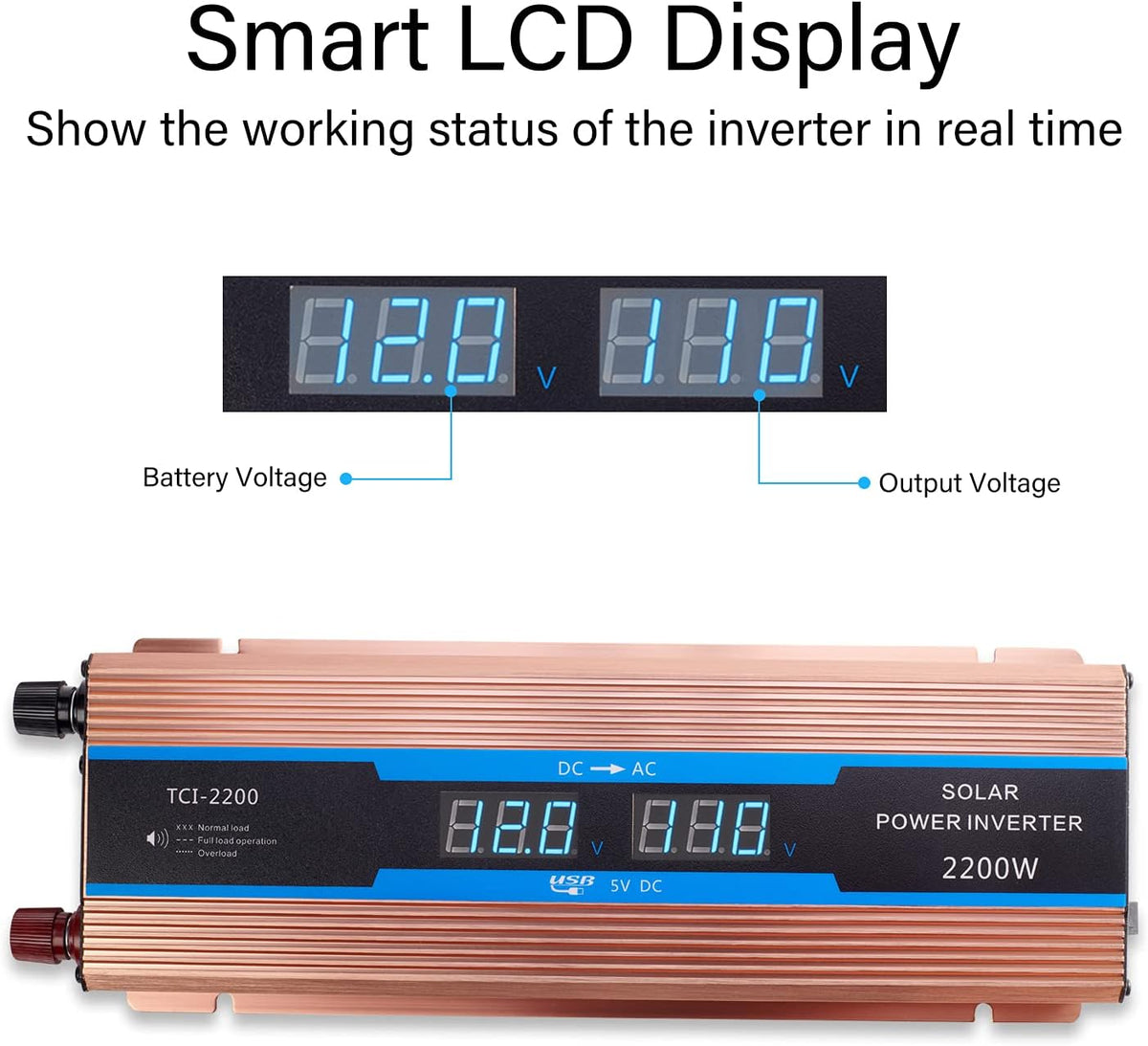 1100 Watts Power Inverter DC 12V to 110V AC Converter Z99490