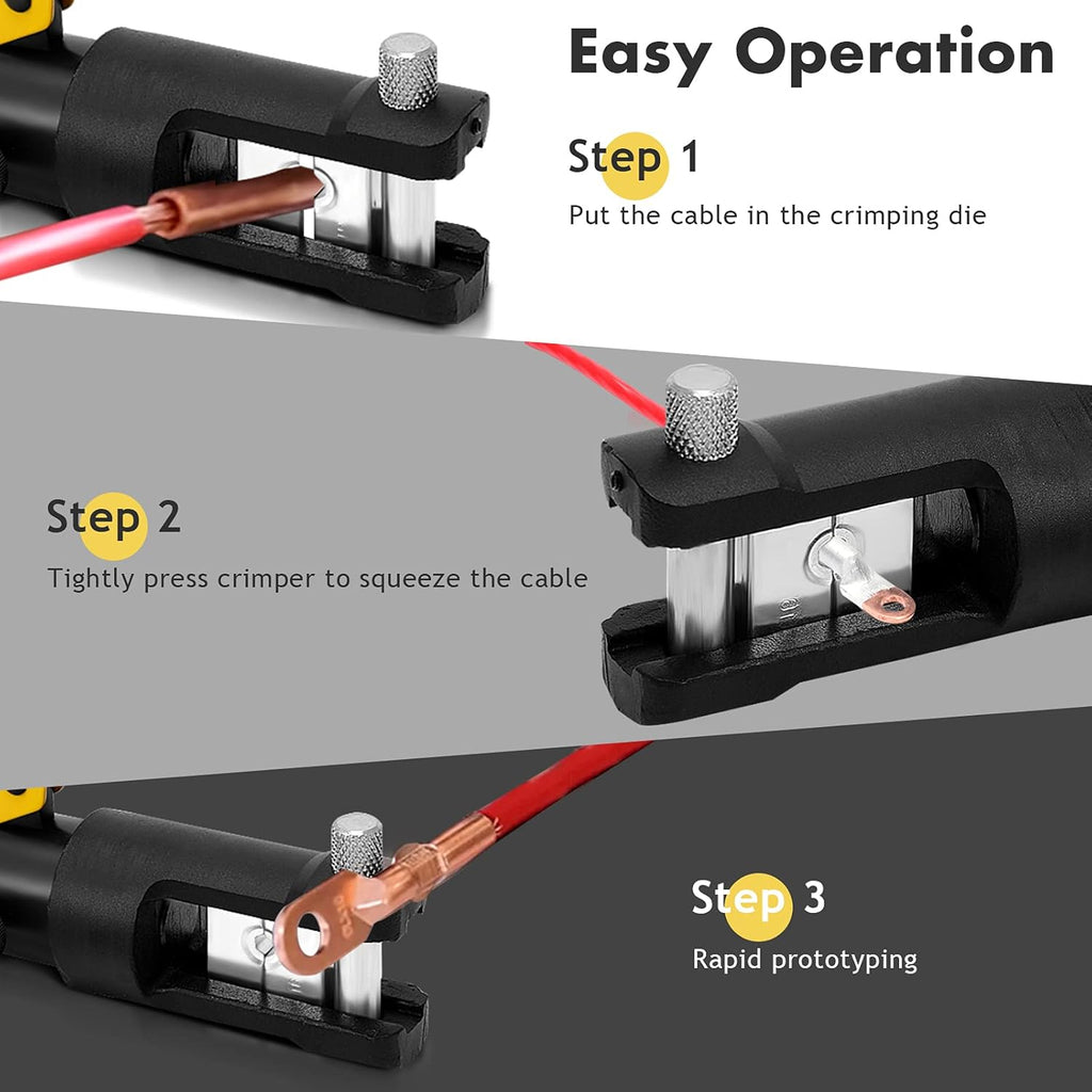 16 Ton Hydraulic Wire Crimping Tool Set with 11 Dies D997602