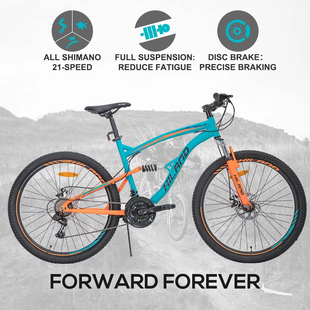 Full-Suspension 21 Speeds 26 Inch Wheels Mountain Bike Z242089
