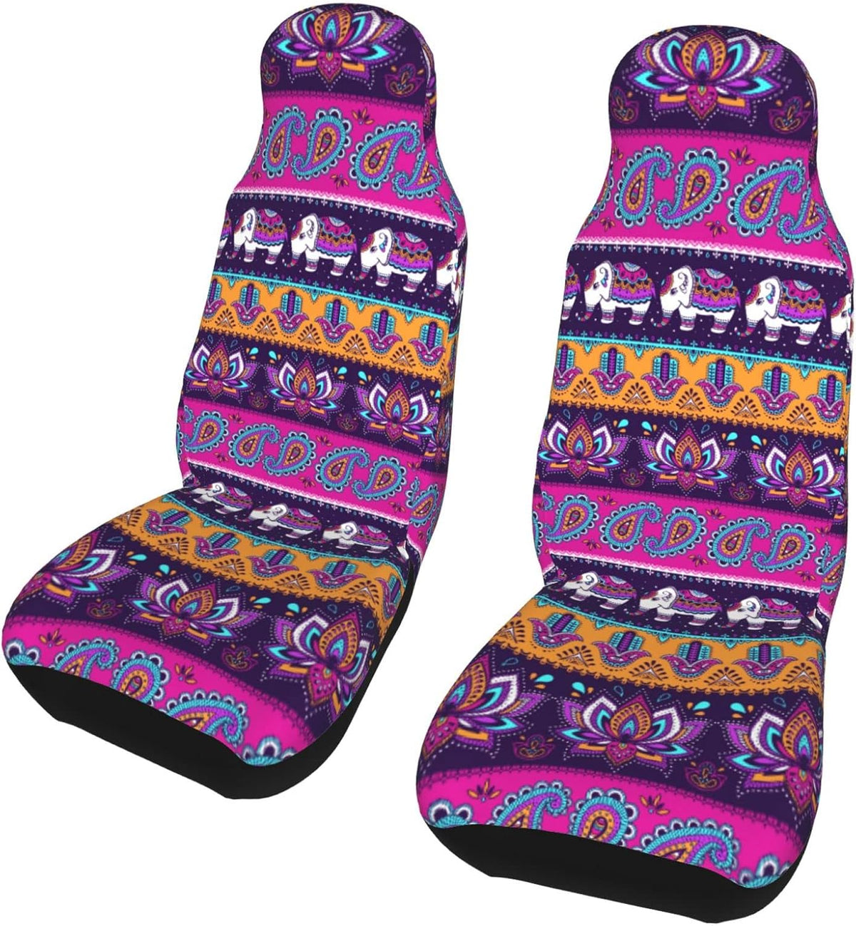 2 Pcs Car Seat Covers Set Universal Fit K7074