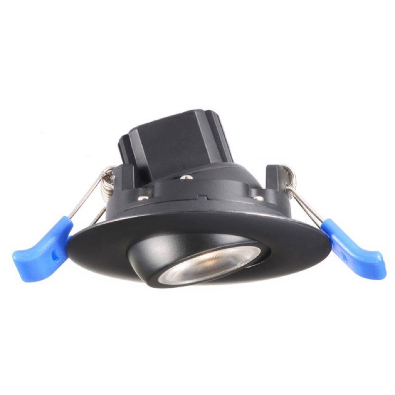 2 inch Round Eyeball Gimbal 5.5W LED 3500K Black 24 Degree V26705