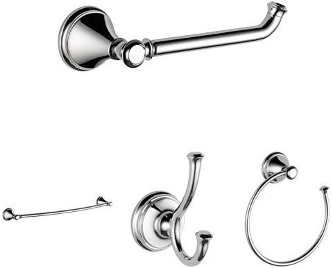 Chrome 4 Piece Bath Hardware Accessory Set L472