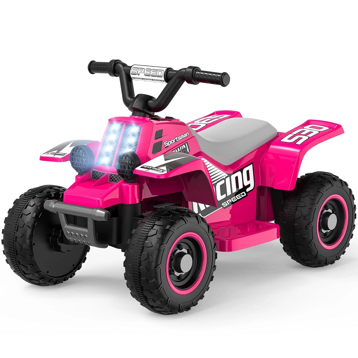 6V 7Ah Powered Ride on Toy Kids ATV Electric 4-Wheeler Quad Car Blue White U80611