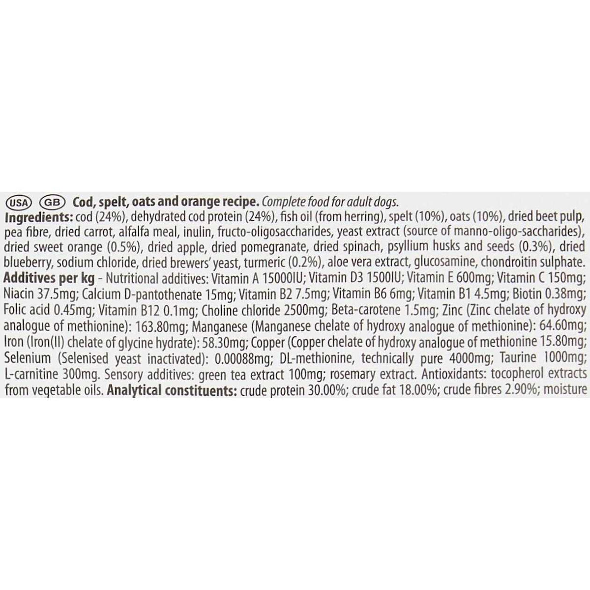 Cod & Orange Adult Mini Dry Dog Food I200251