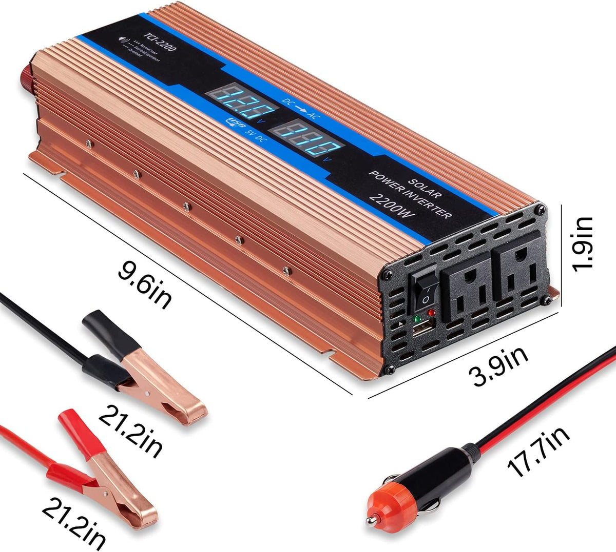 1100 Watts Power Inverter DC 12V to 110V AC Converter Z99490