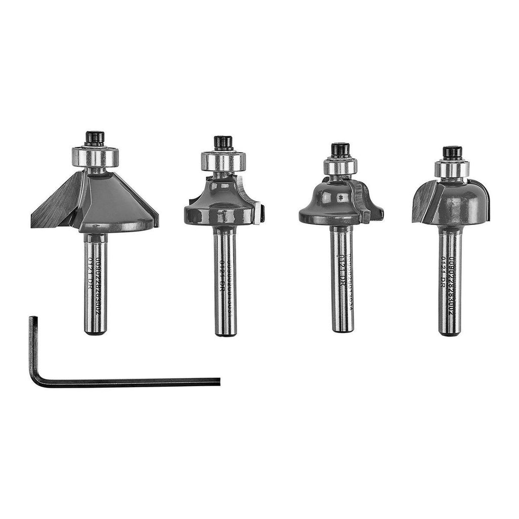 4-Piece Carbide Tip Router Bit Set L2565