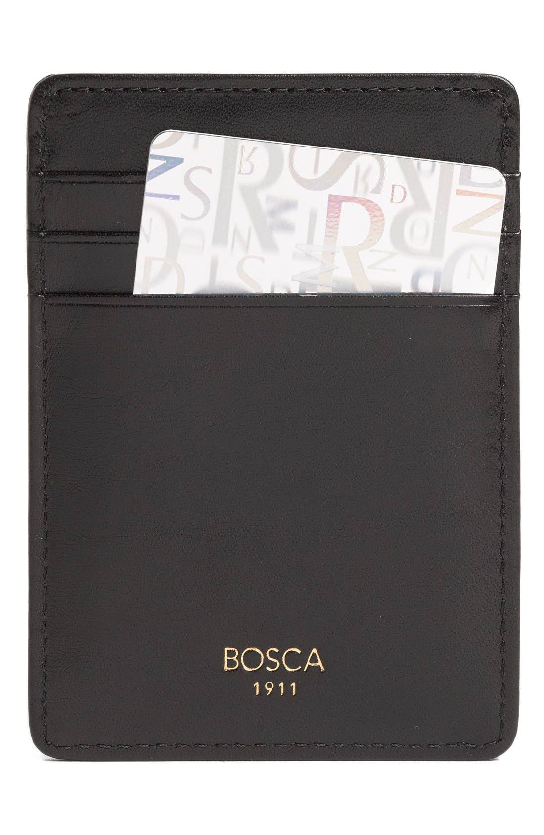 Black Leather Front Pocket Wallet C3625
