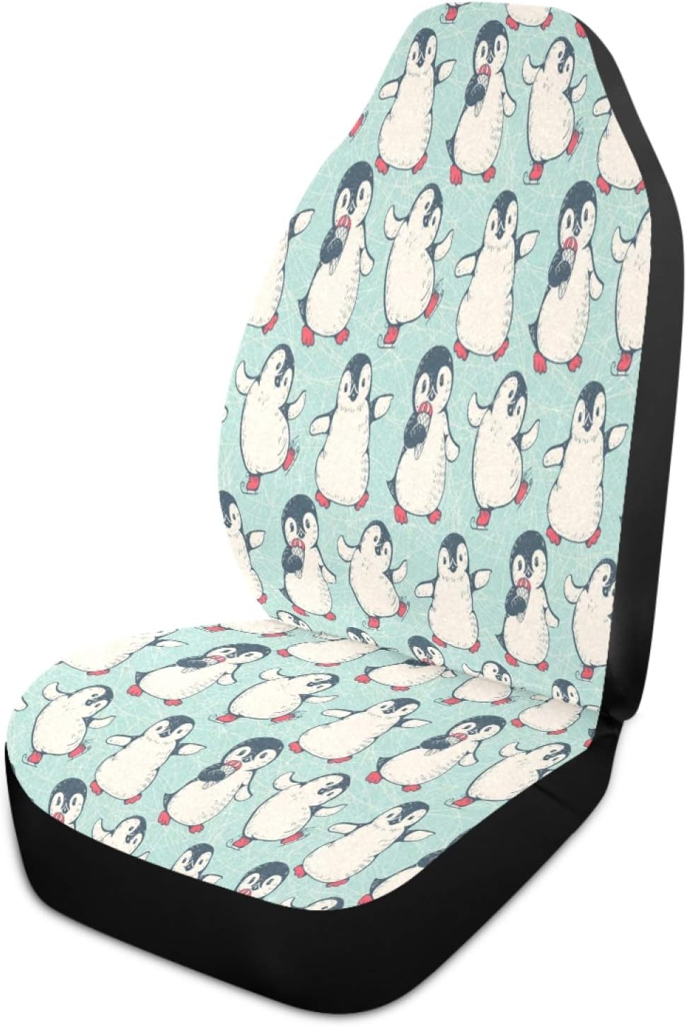 Vintage Leopard Print Bucket Seat Cover Pack of 2 E705673