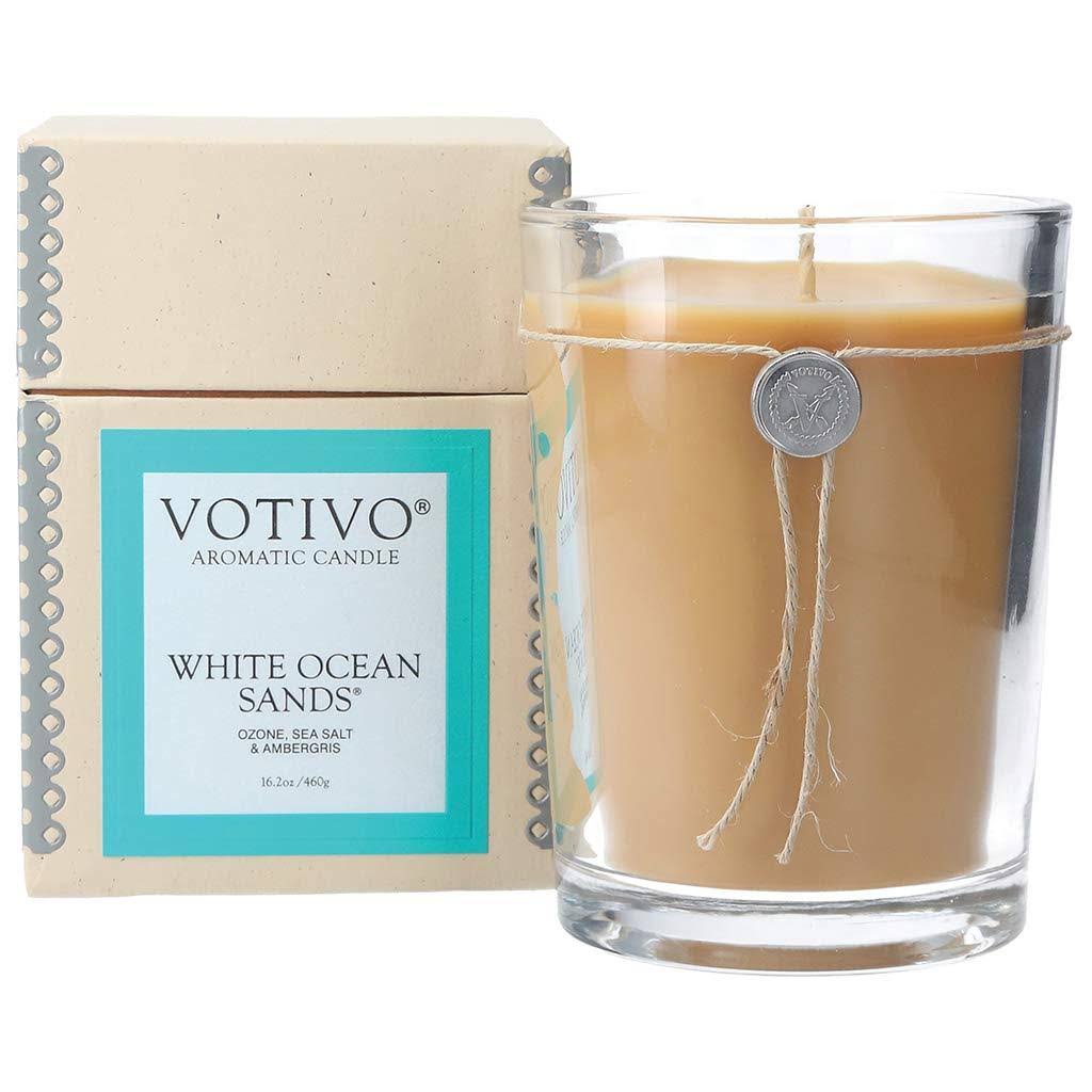 White Large Candle Q912