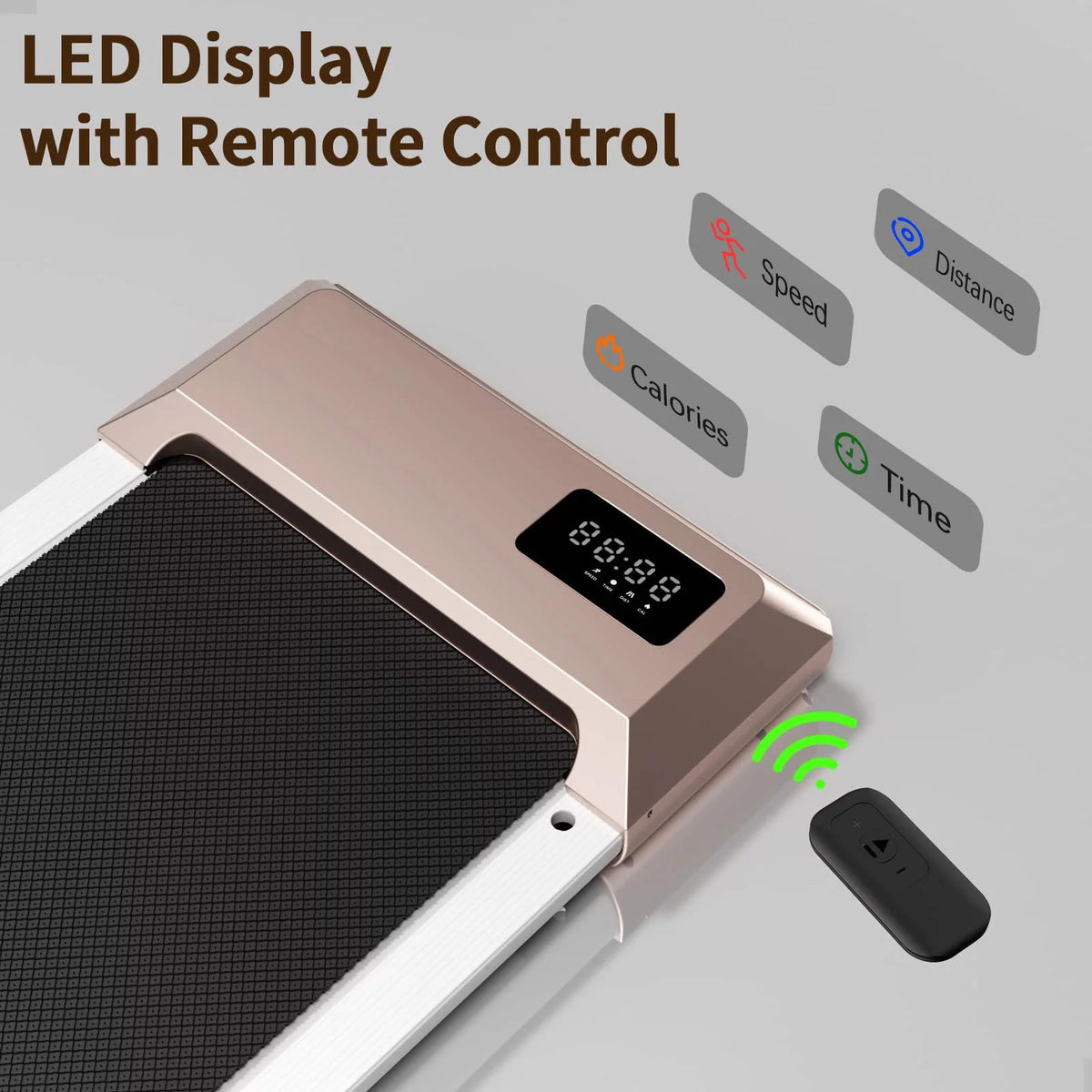 2.5Hp Ultra-Quiet Walking Pad Treadmill with Remote Control L6075