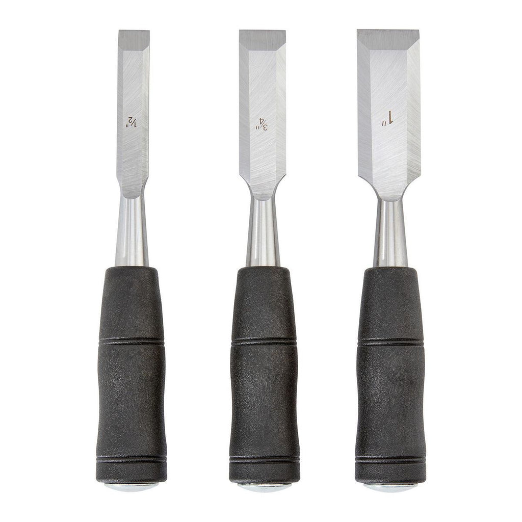 Wood Chisel Set with PVC Handles, 3-Piece W5083
