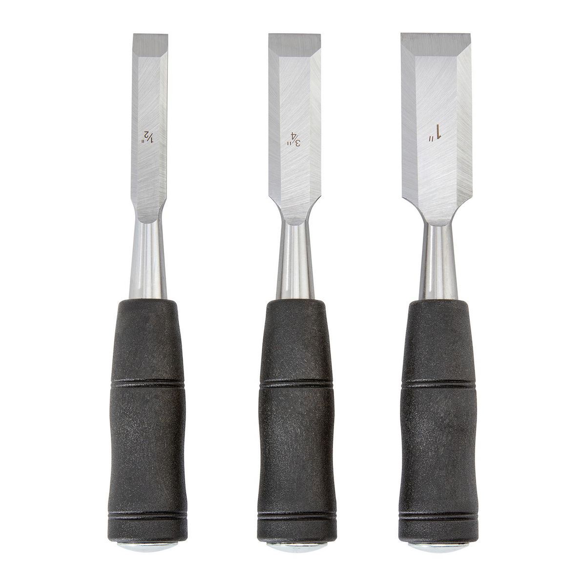 Wood Chisel Set with PVC Handles, 3-Piece W5083