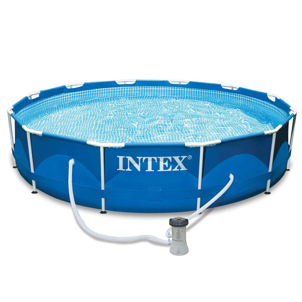 Metal Frame Above Ground Swimming Pool with Filter Pump N386999