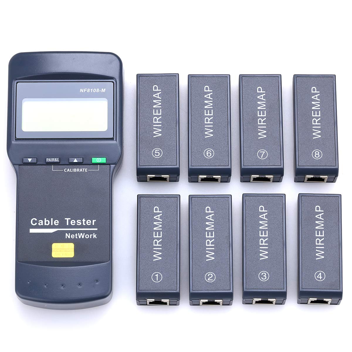 Digital Network Cable Length Tester 8 Meter Remote Units Cat5E/6E UTP STP RJ45 U763