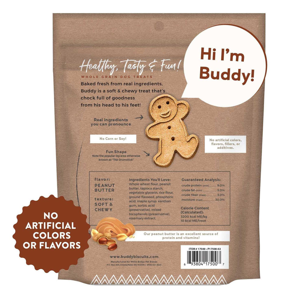 Peanut Butter Soft and Chewy Dog Treats M832547
