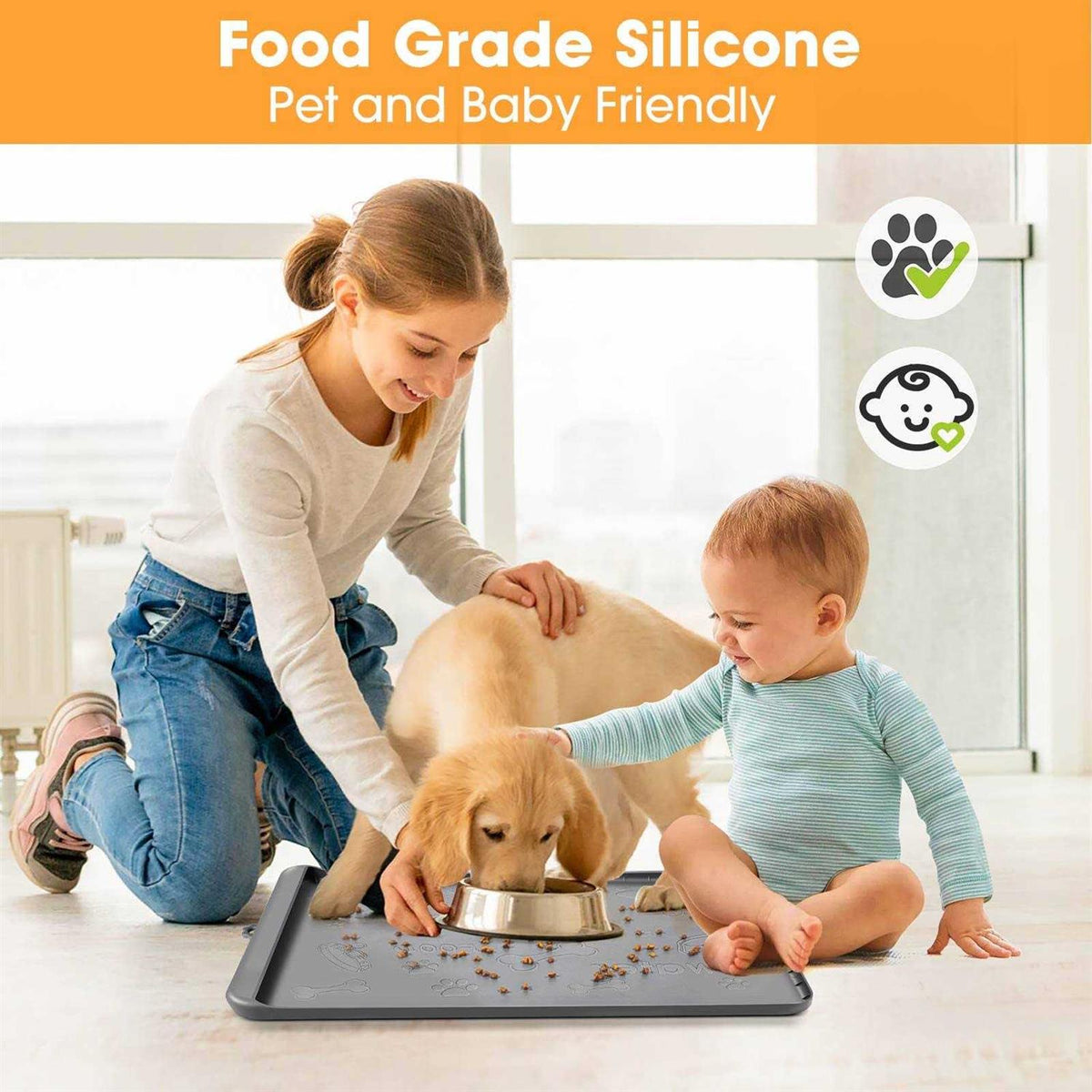 Silicone Dog Food Mat with Pocket W400