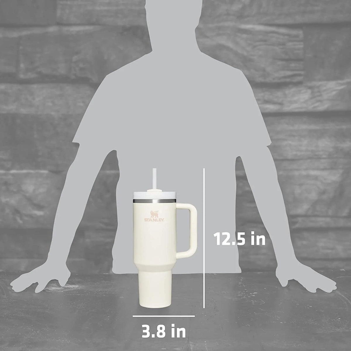 Stainless Steel Vacuum Insulated Tumbler, 40 oz, Cream V74113