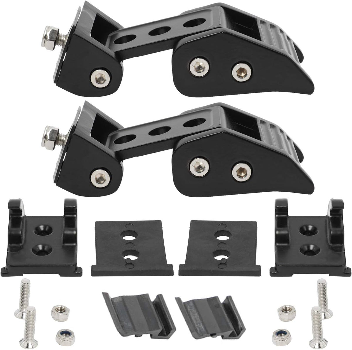 Stainless Steel Locking Hood Catch Latches and Bracket Kit Pack of 2 H2663