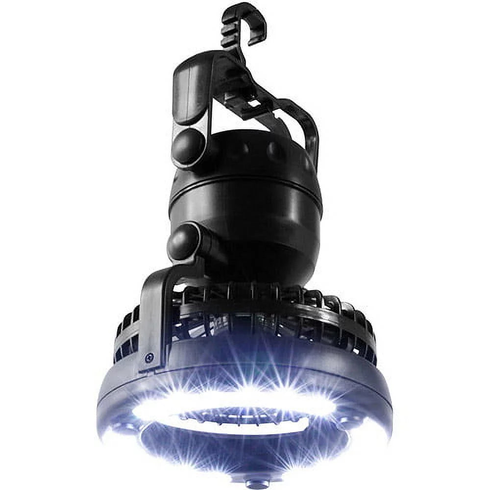 Weather-Resistant Camping Lantern with Ceiling Fan and 18 LED Bulbs S5105