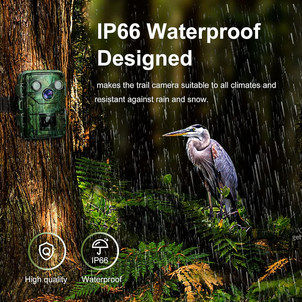 Mini Trail Game Camera 20MP 1080P Night Vision Waterproof Hunting Camera O862