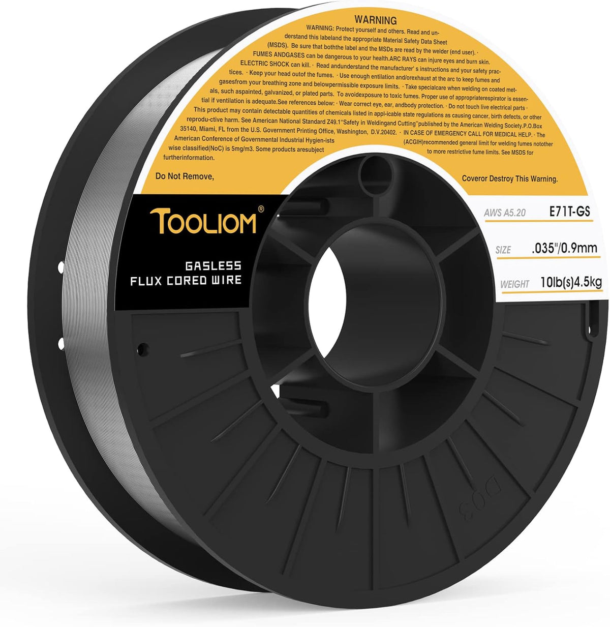 .035 Diameter 10-Pound Flux Core Carbon Steel Mig Welding Wire T206641