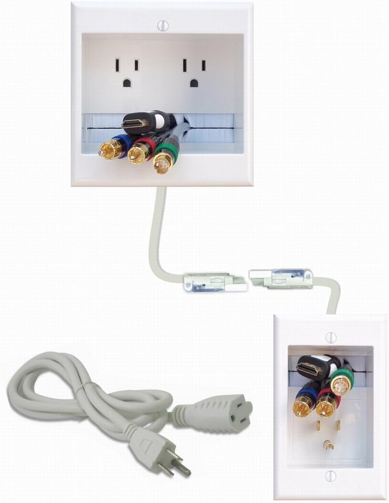 Recessed In-Wall Cable Management System with PowerConnect R9583