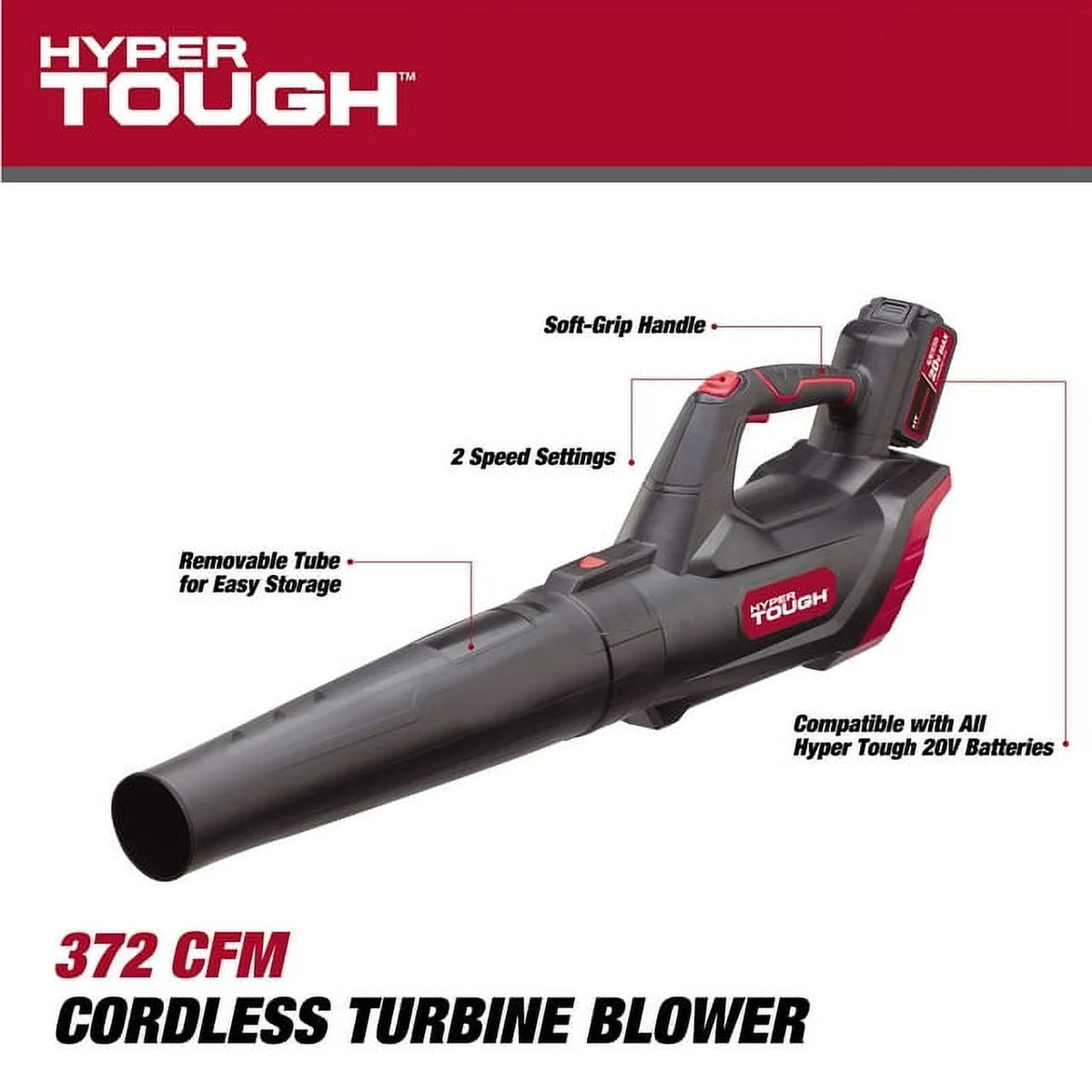 Cordless Handheld Blower 20V Max 90 MPH 372 CFM Z333473