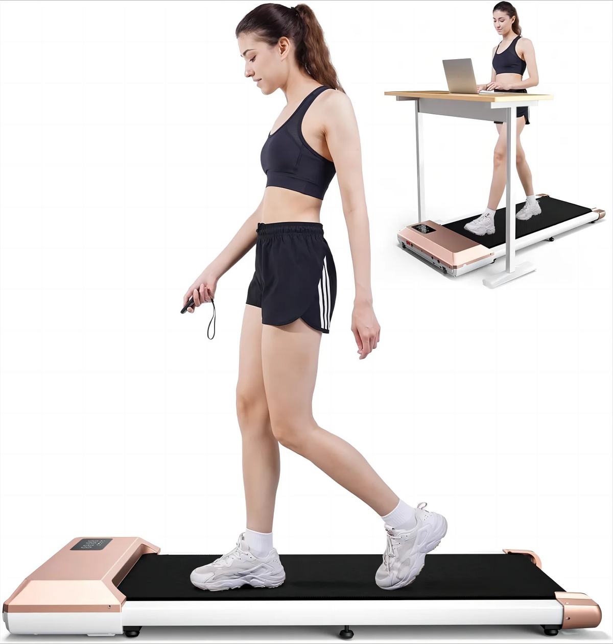 2.5Hp Ultra-Quiet Walking Pad Treadmill with Remote Control L6075
