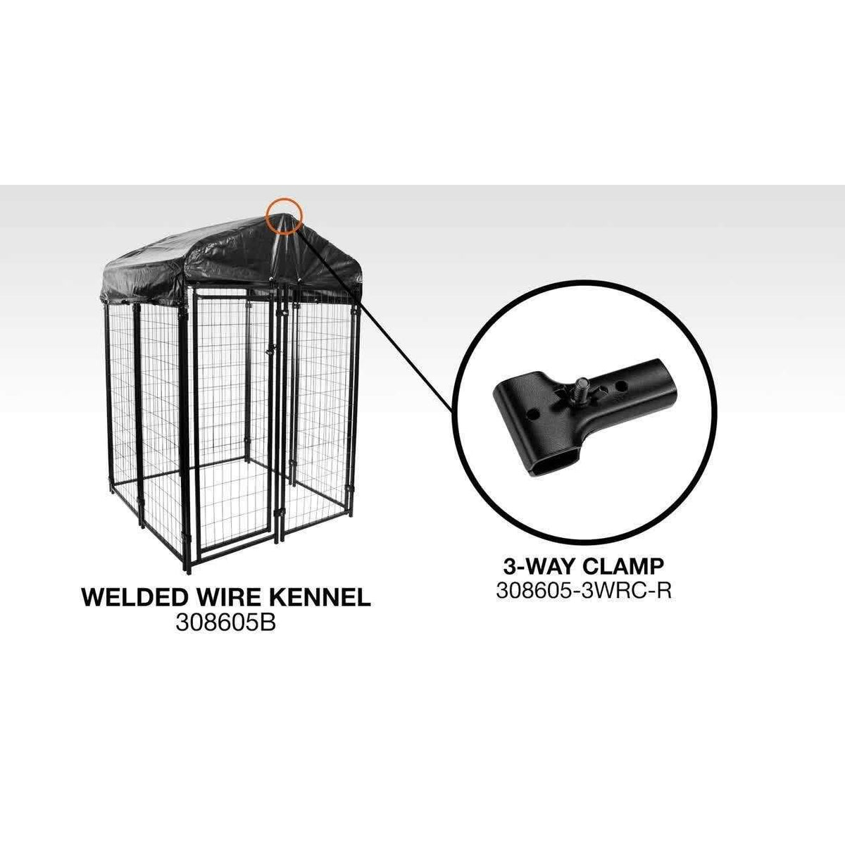 Black Replacement Vinyl Roof for Pet Kennel Q66342