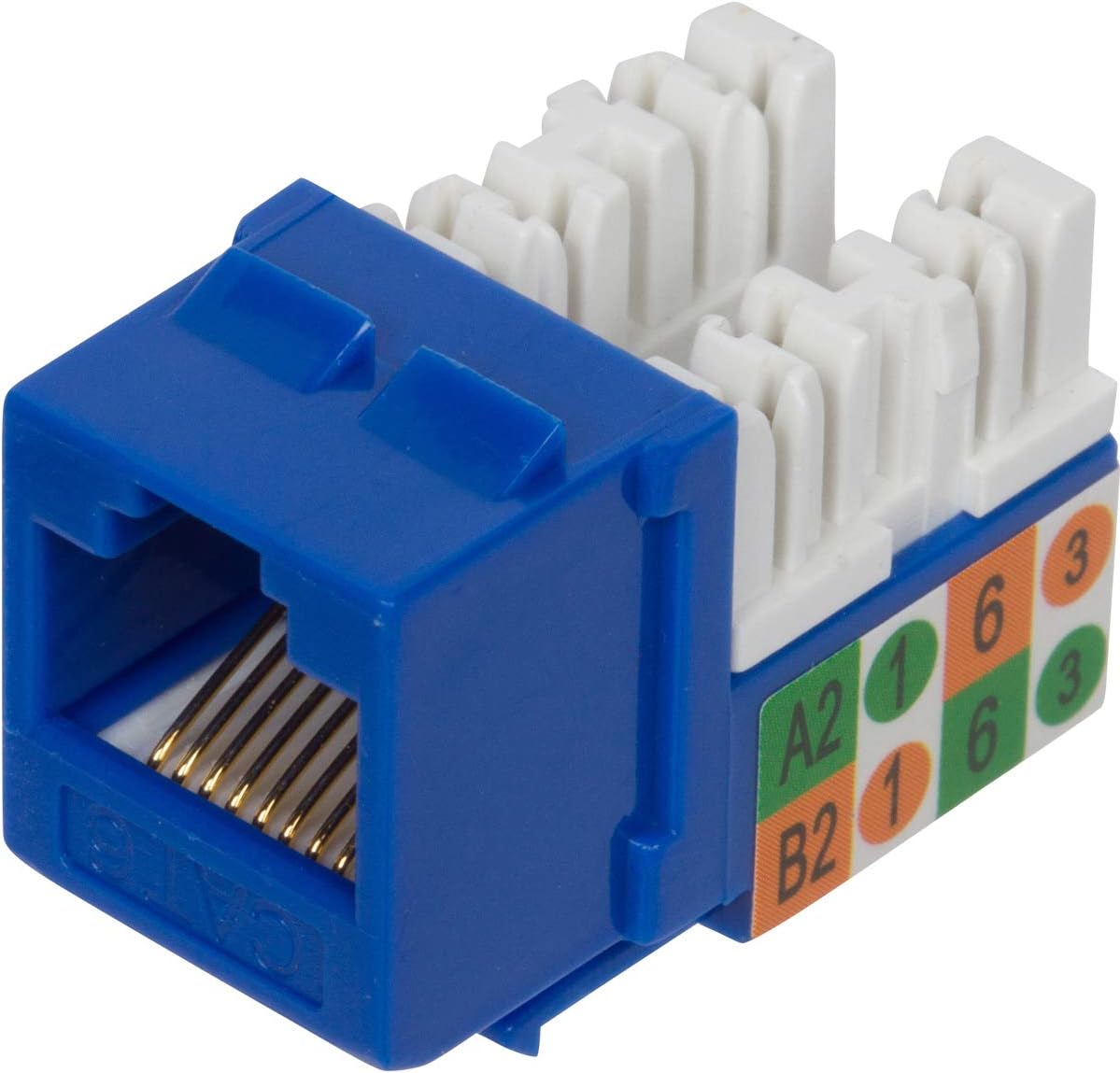 Cat6 RJ45 Keystone Jack Blue 50 Pack Z2613